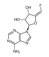 (E)-9-(5-deoxy-5-fluoro-β-D-erythro-pent-4-enofuranosyl)adenine Structure