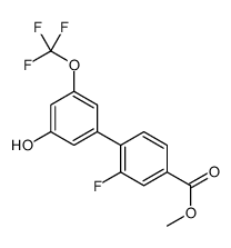 methyl 3-fluoro-4-[3-hydroxy-5-(trifluoromethoxy)phenyl]benzoate Structure