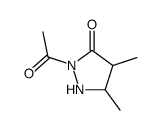 3-Pyrazolidinone, 2-acetyl-4,5-dimethyl-, trans- (9CI) Structure