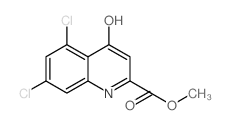 5,7-二氯-4-羟基喹啉-2-羧酸甲酯结构式