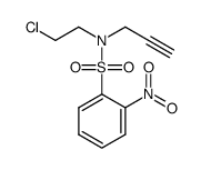 N-(2-chloroethyl)-2-nitro-N-(prop-2-ynyl)benzenesulfonamide结构式