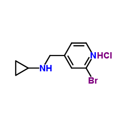 N-[(2-Bromo-4-pyridinyl)methyl]cyclopropanamine hydrochloride (1:1)结构式