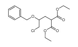 diethyl 2-(2-(benzyloxy)-3-chloropropyl)malonate Structure