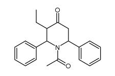 1-acetyl-3-ethyl-2,6-diphenylpiperidin-4-one Structure