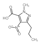 1-甲基-4-硝基-3-丙基-1H-吡唑-5-羧酸结构式