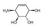 4-Cyclohexene-1,2,3-triol,6-amino-,[1S-(1alpha,2beta,3alpha,6alpha)]-(9CI) Structure