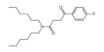 4-(4-fluorophenyl)-N,N-dihexyl-4-oxobutanamide结构式