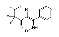 2-bromo-1-(bromoamino)-4,4,5,5-tetrafluoro-1-phenylpent-1-en-3-one结构式