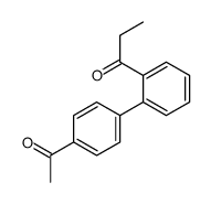 1-[2-(4-acetylphenyl)phenyl]propan-1-one Structure