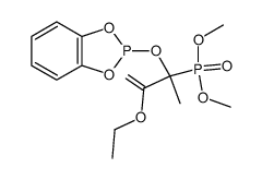 [1-(Benzo[1,3,2]dioxaphosphol-2-yloxy)-2-ethoxy-1-methyl-allyl]-phosphonic acid dimethyl ester结构式