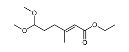ethyl 6,6-dimethoxy-3-methyl-2ξ-hexenoate结构式