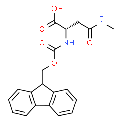N-Fmoc-N'-甲基-L-天冬酰胺结构式