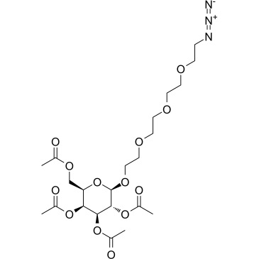 Azido-PEG4-tetra-Ac-beta-D-glucose Structure