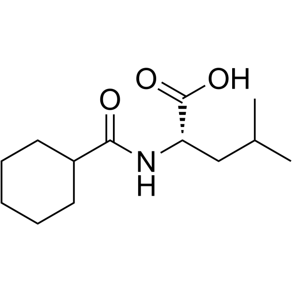 (Cyclohexanecarbonyl)-L-leucine Structure