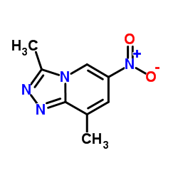 3,8-二甲基-1,2,4-三唑并[4,3-a]吡啶-6-硝基结构式