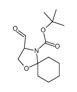 2-Methyl-2-propanyl (3S)-3-formyl-1-oxa-4-azaspiro[4.5]decane-4-c arboxylate结构式