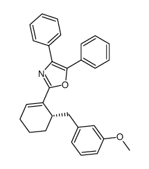 (S)-2-(4,5-diphenyloxazol-2-yl)-1-(3-methoxybenzyl)-2-cyclohexene Structure