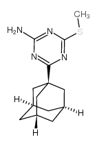 4-(1-金刚烷基)-6-甲基硫代-1,3,5-三嗪-2-胺结构式