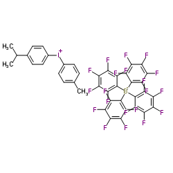 4-异丙基-4'-甲基二苯基碘离子四(五氟苯基)硼酸盐结构式