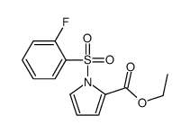 ethyl 1-(2-fluorophenyl)sulfonylpyrrole-2-carboxylate结构式