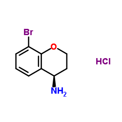 (R)-8-溴色满-4-胺盐酸盐结构式