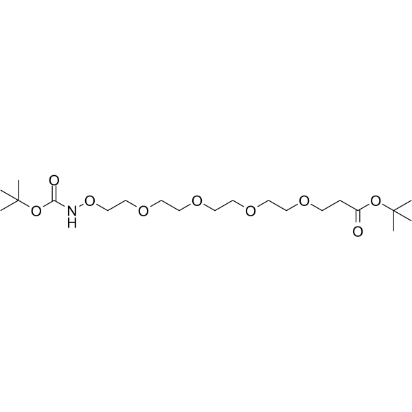 t-Boc-Aminooxy-PEG4-t-butyl ester结构式