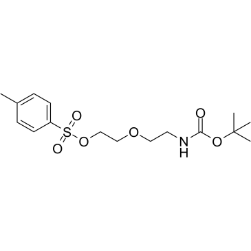 2-(2-((tert-Butoxycarbonyl)amino)ethoxy)ethyl 4-methylbenzenesulfonate Structure