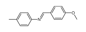 (E)-N-(4-methoxybenzylidene)4-methylaniline Structure