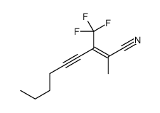 2-methyl-3-(trifluoromethyl)non-2-en-4-ynenitrile结构式