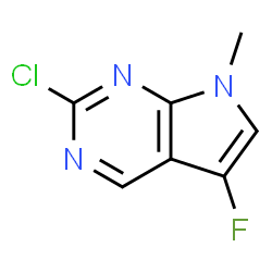 2-氯-5-氟-7-甲基-7H-吡咯并[2,3-d]嘧啶结构式