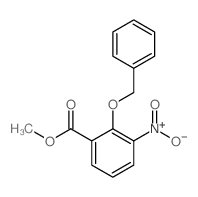2-苯甲氧基-3-硝基苯甲酸甲酯结构式