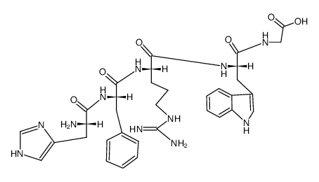 L-histidyl-L-phenylalanyl-L-arginyl-L-tryptophyl-glycine Structure