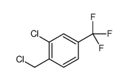 2-Chloro-1-(chloromethyl)-4-(trifluoromethyl)benzene结构式