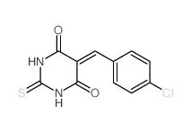 4,6(1H,5H)-Pyrimidinedione,5-[(4-chlorophenyl)methylene]dihydro-2-thioxo-结构式