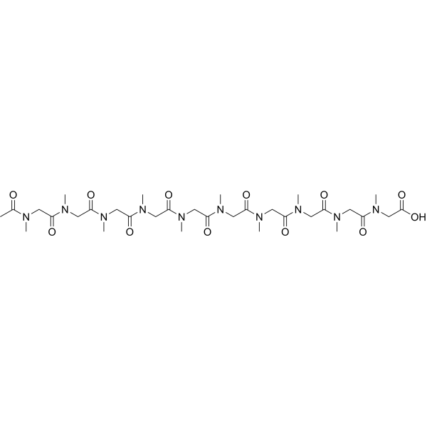 Ac-{Gly(N-me)}-Sar-Sar-Sar-Sar-Sar-Sar-Sar-Sar-Sar Structure