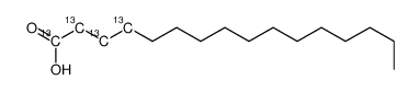 棕榈酸-1,2,3,4-13C4结构式