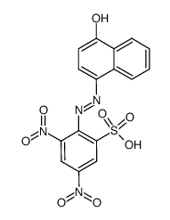 2-[(4-hydroxy-1-naphthyl)azo]-3,5-dinitrobenzenesulphonic acid Structure