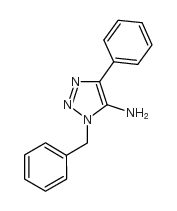 1-苄基-4-苯基-1H-1,2,3-噻唑-5-胺结构式