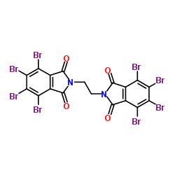 Ethylene bis-(tetrabromophthalimide) Structure