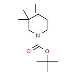 3,3-二甲基-4-亚甲基哌啶-1-羧酸叔丁酯结构式