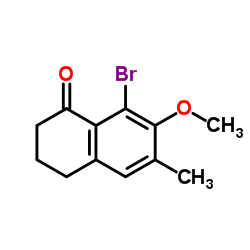 8-bromo-7-methoxy-6-methyl-3,4-dihydronaphthalen-1(2H)-one Structure
