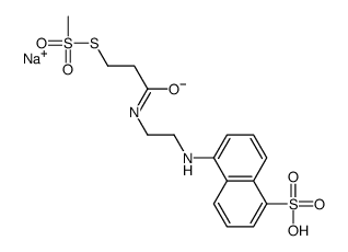 N-(METHANETHIOSULFONYLETHYLCARBOXAMIDOETHYL)-5-NAPHTHYLAMINE-1-SULFONIC ACID, SODIUM SALT Structure