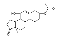 Androst-5-en-17-one, 3-(acetyloxy)-7-hydroxy-, (3beta,7alpha)- (9CI)结构式