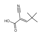 2-cyano-4,4-dimethyl-2-pentenoic acid Structure