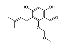 4,6-dihydroxy-2-(methoxymethoxy)-3-(3-methylbut-2-en-1-yl)benzaldehyde Structure