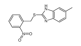 6-methyl-2-[(2-nitrophenyl)methylsulfanyl]-1H-benzimidazole结构式