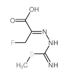 2-[(amino-methylsulfanyl-methylidene)hydrazinylidene]-3-fluoro-propanoic acid Structure