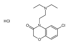 6-chloro-4-[2-(diethylamino)ethyl]-2H-1,4-benzoxazin-3(4H)-one monohydrochloride结构式
