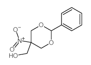 (5-nitro-2-phenyl-1,3-dioxan-5-yl)methanol structure