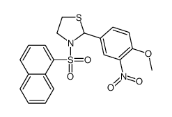 (9CI)-2-(4-甲氧基-3-硝基苯基)-3-(1-萘磺酰基)-噻唑烷结构式